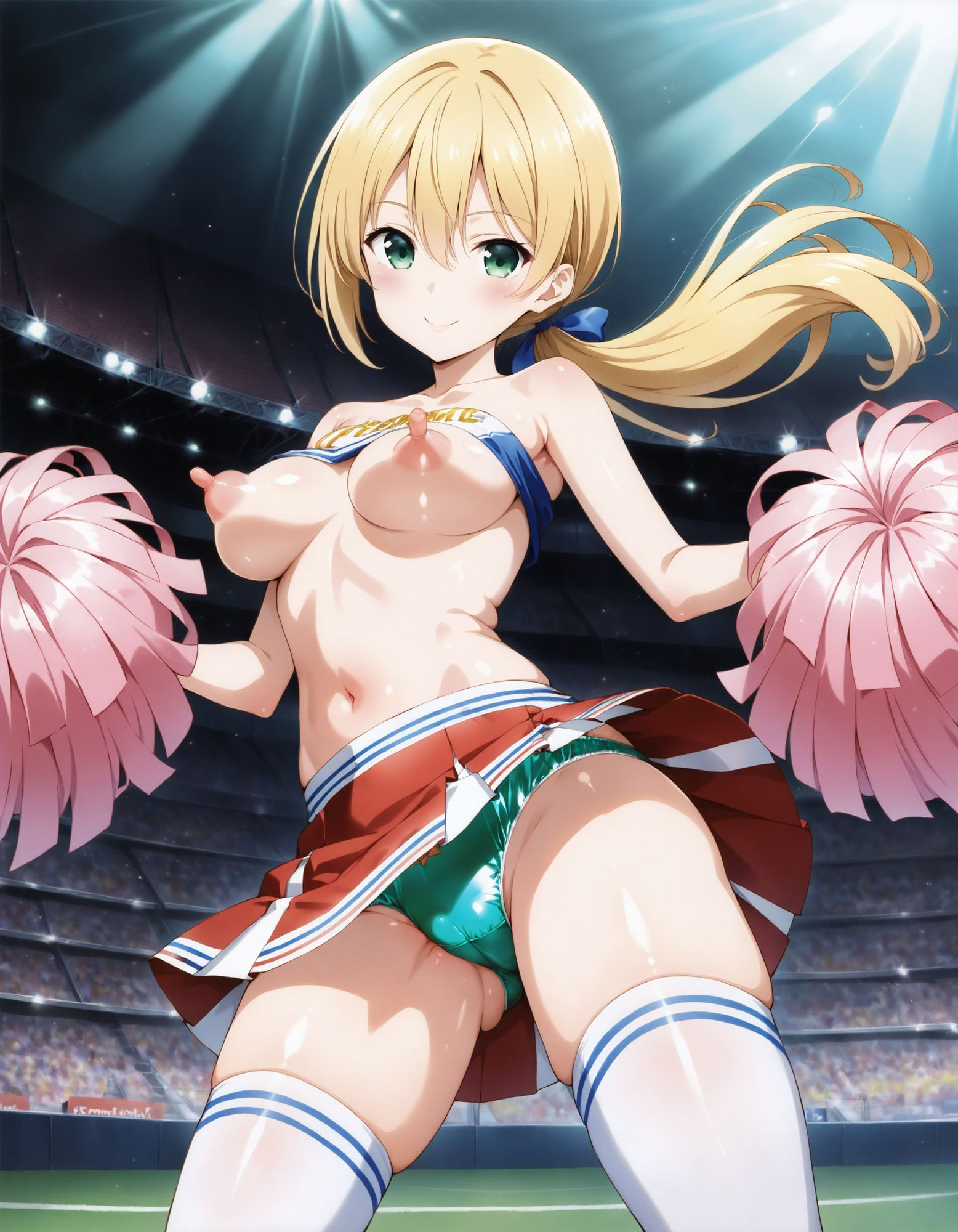 トップレスチアガールのパンチラ サンプル2ページ目
