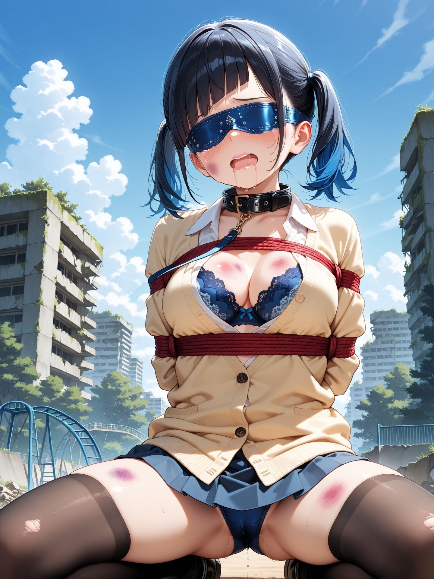 囚われた女1 〜廃墟探検きたら女を見つけた〜 サンプル9ページ目