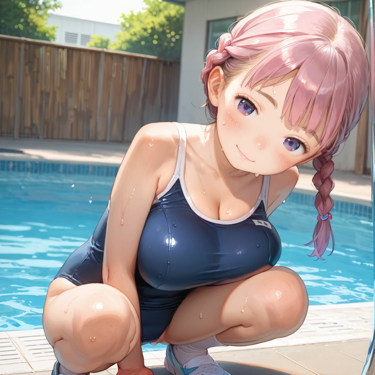 童顔巨乳女子校生のスクール水着がエロすぎる02 サンプル3ページ目