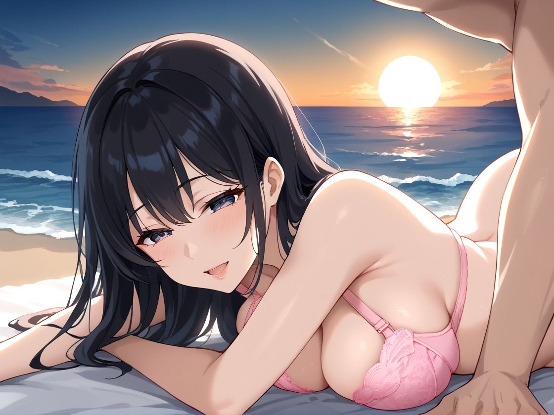巨乳青姦 人妻海に散る サンプル2ページ目