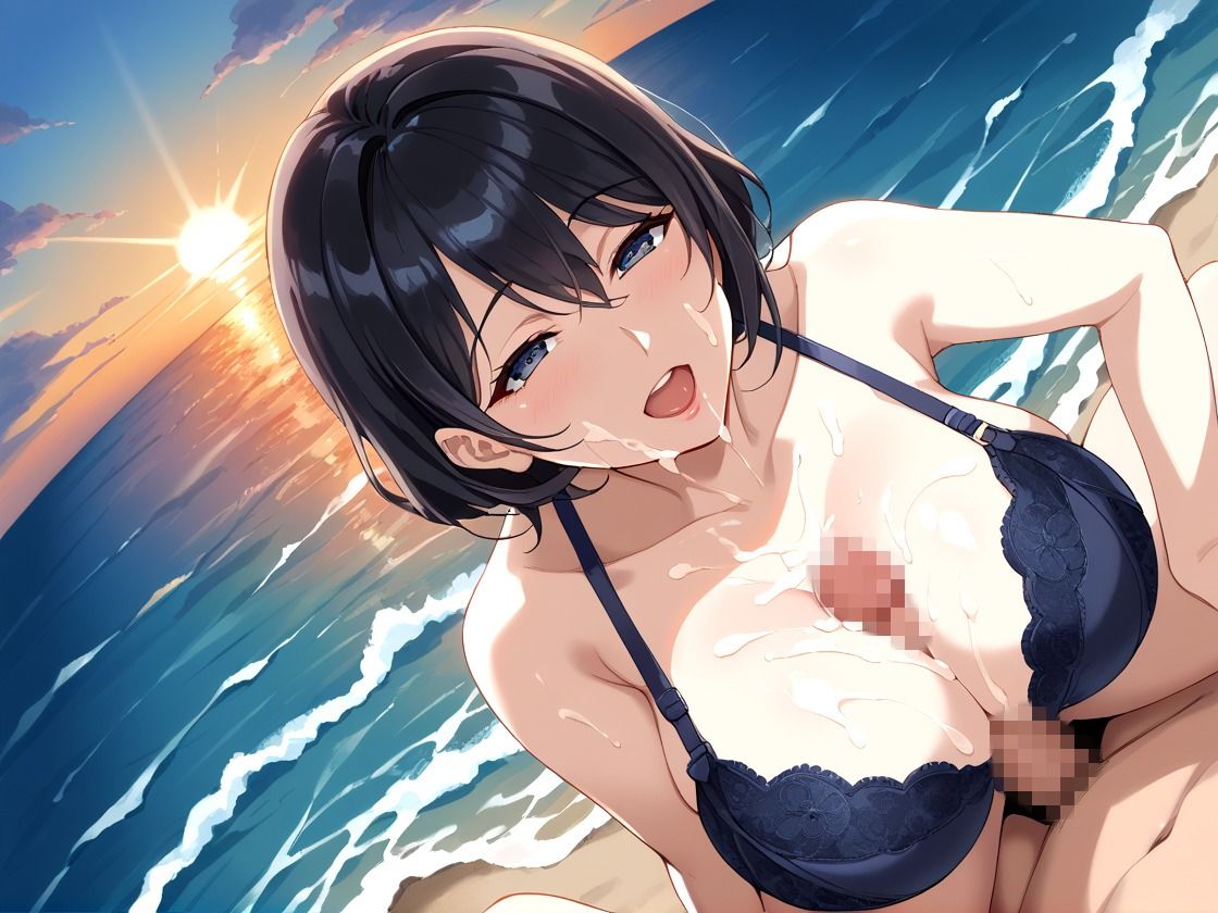 巨乳青姦 人妻海に散る サンプル6ページ目