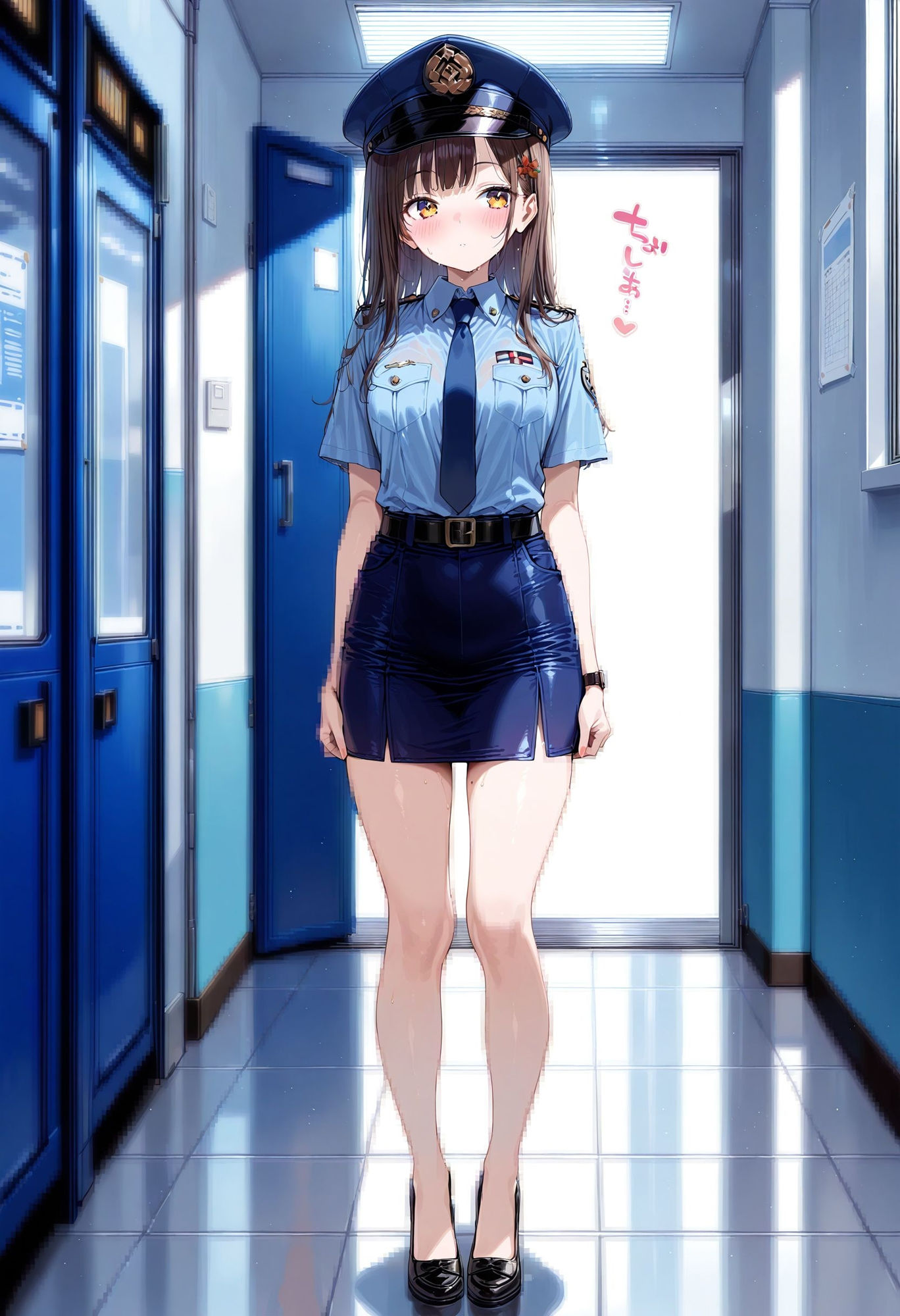 【イラスト版】あんなこと、こんなこと、叶えてくれる都合のいい女性警察官1 サンプル1ページ目