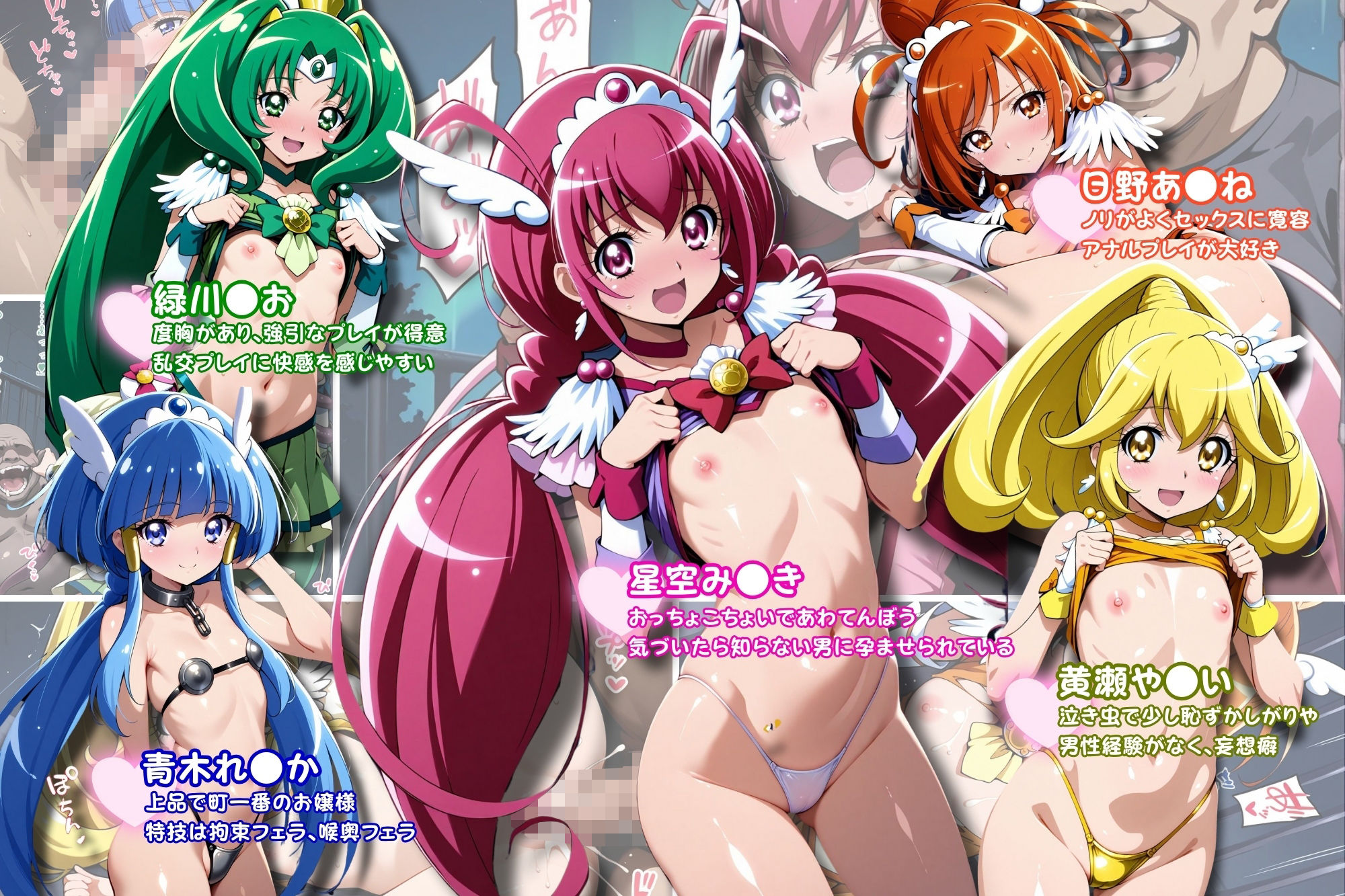 ボテ腹魔法少女 ヌルヌル光る触手のテカリでキュア妊娠！ サンプル1ページ目