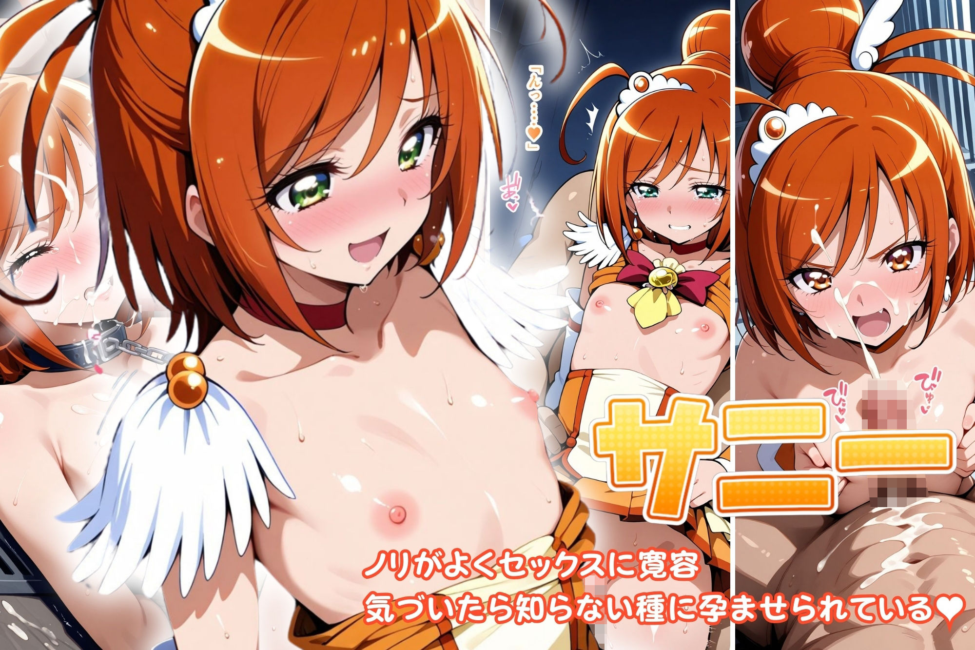 ボテ腹魔法少女 ヌルヌル光る触手のテカリでキュア妊娠！ サンプル8ページ目