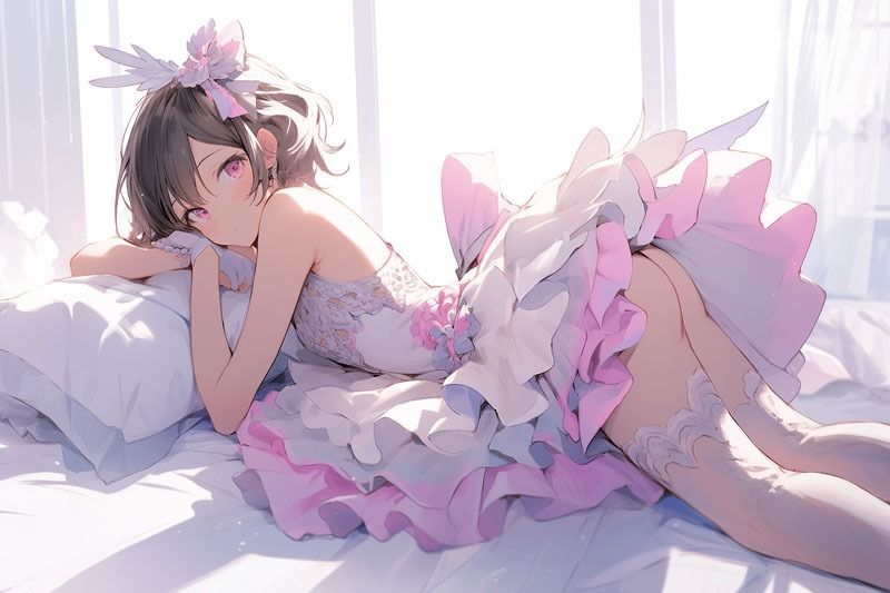 【ドレス美少女36】バレリーナ＆アイドル衣装〜美少女たちが紡ぐ、静寂のひととき サンプル7ページ目
