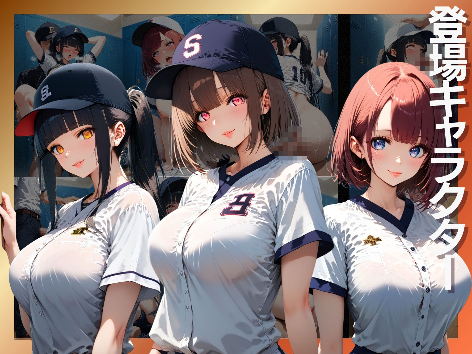 野球部 × ロッカールーム 〜野球部女子のアへ顔満載！！〜 サンプル1ページ目