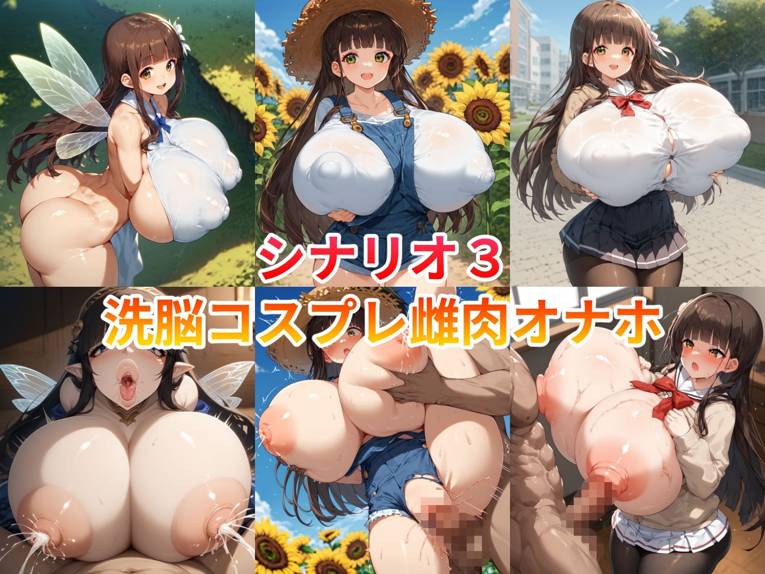 バカ乳イラスト集 〜ご注文〇うさぎですか？_宇治〇千夜〜 サンプル3ページ目