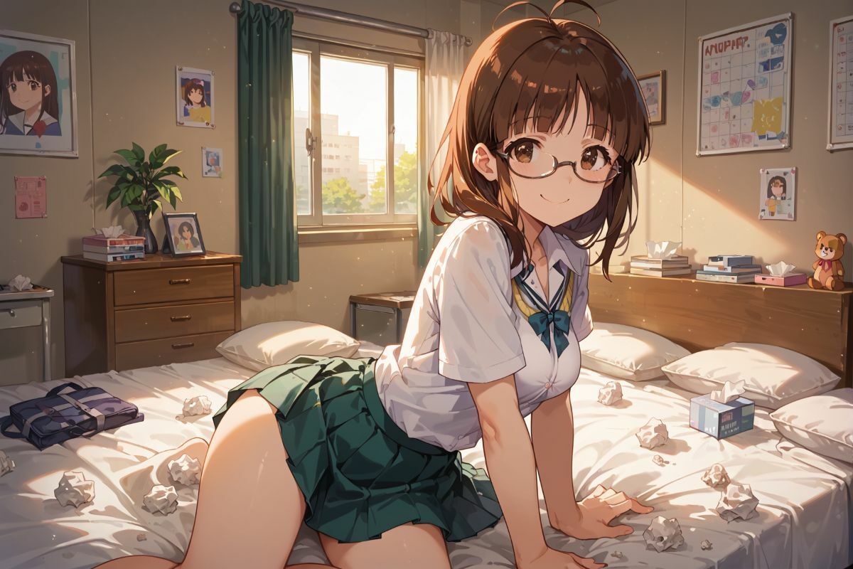 弱者男性の汚部屋で性的奉仕するアイドル 秋◯律子 サンプル1ページ目