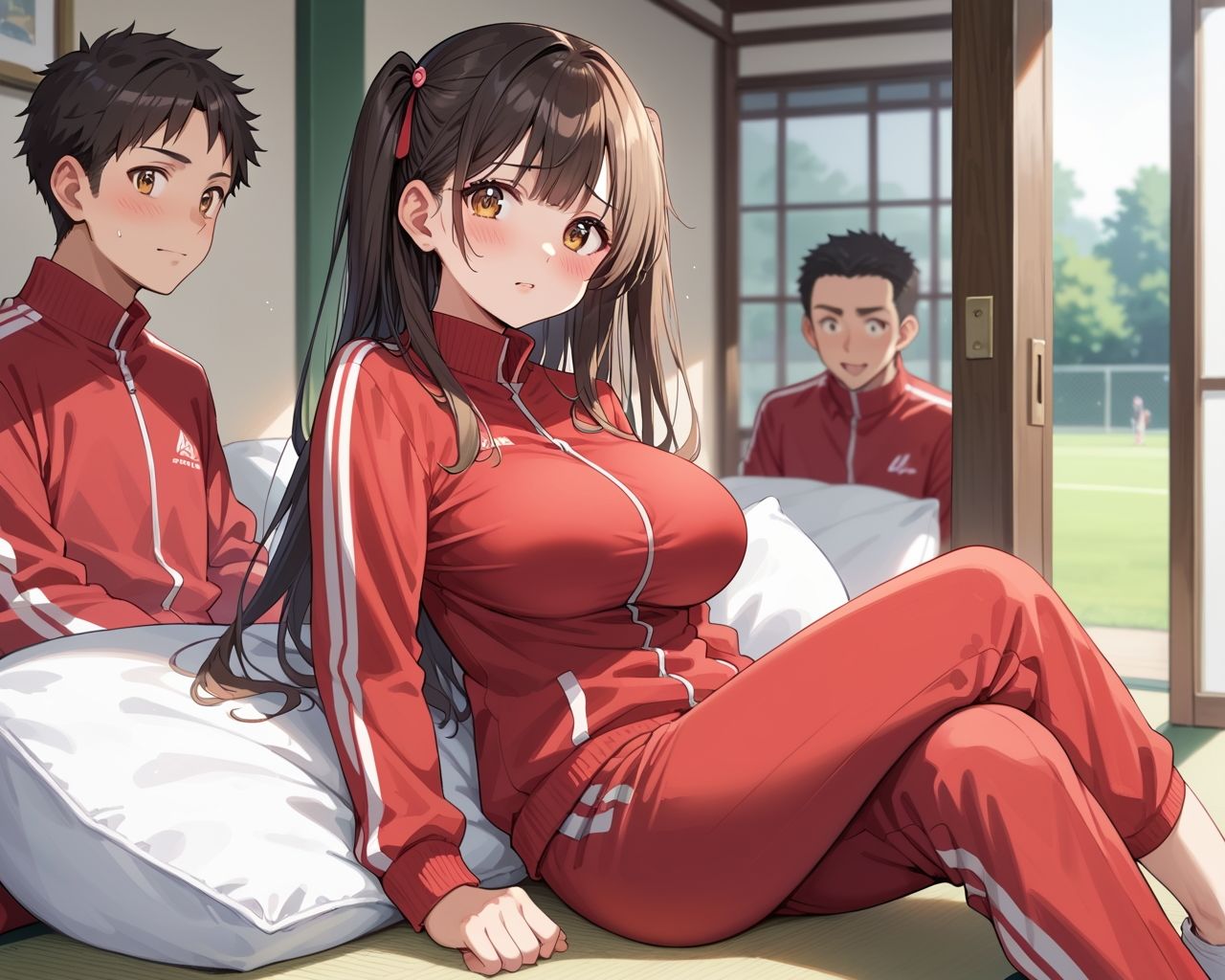 巨乳マネは僕らの肉便器 チームの優勝のため、みんなの性処理がんばります！ サンプル1ページ目