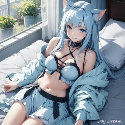 猫耳ベッドルーム（ブルー/ピンク） サンプル2ページ目