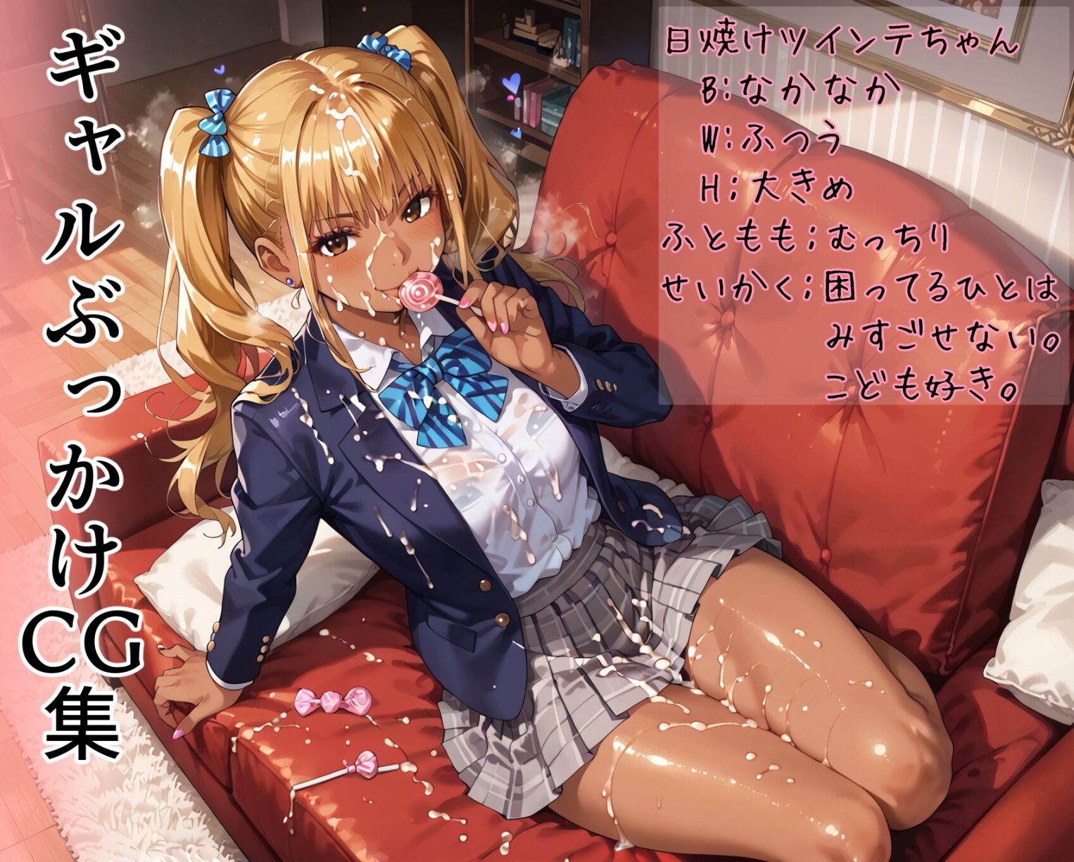 ぶっかけギャル定食！ 日焼けツインテちゃん編 サンプル2ページ目