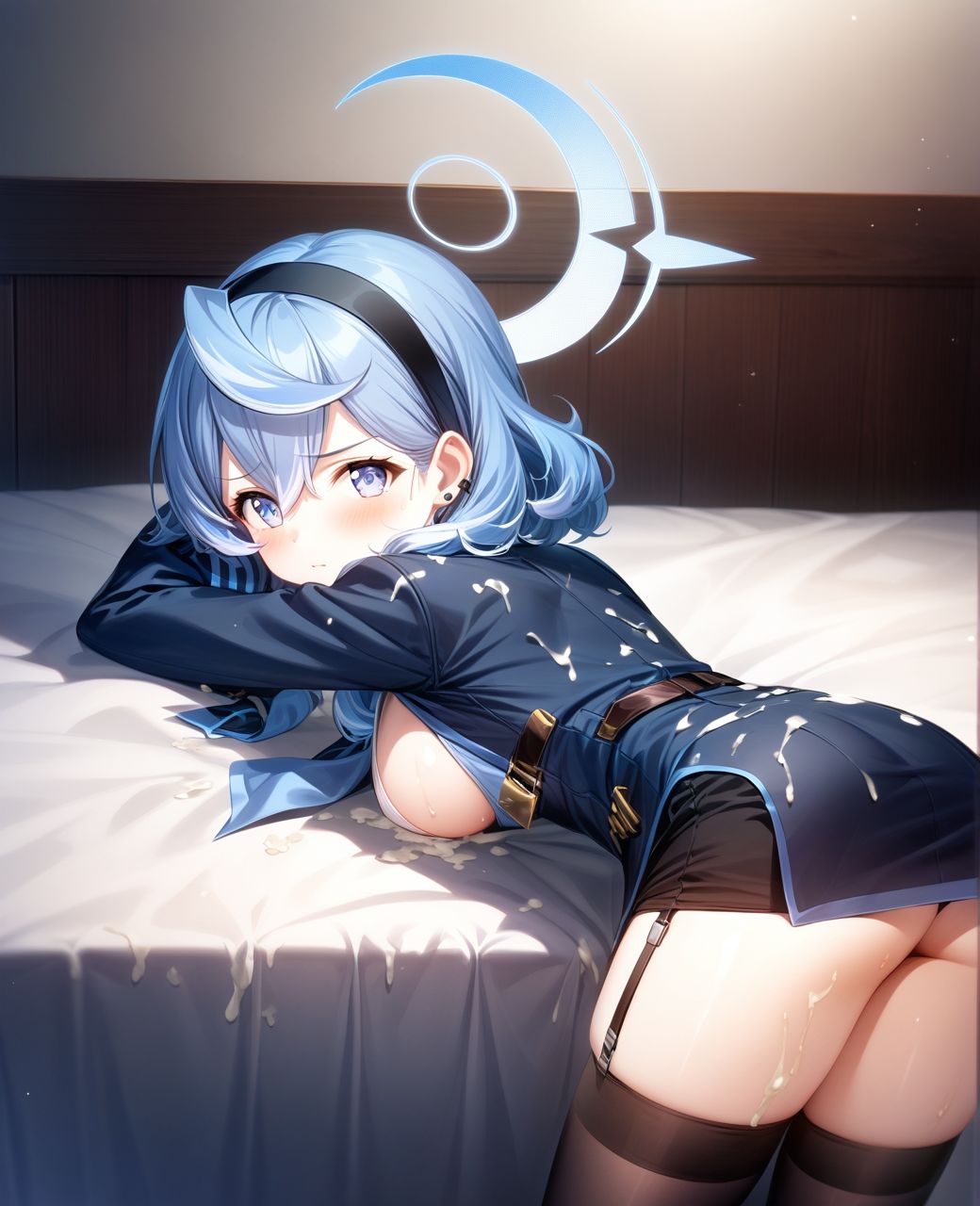 美少女羞恥 白濁デコレ・天〇アコ（ブルアカ） サンプル5ページ目
