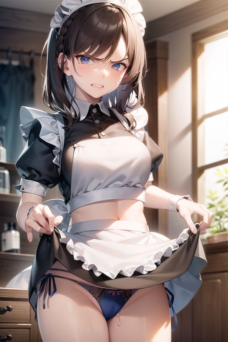 嫌な顔してパンツ見せてくる女の子〜メイド編〜 サンプル9ページ目