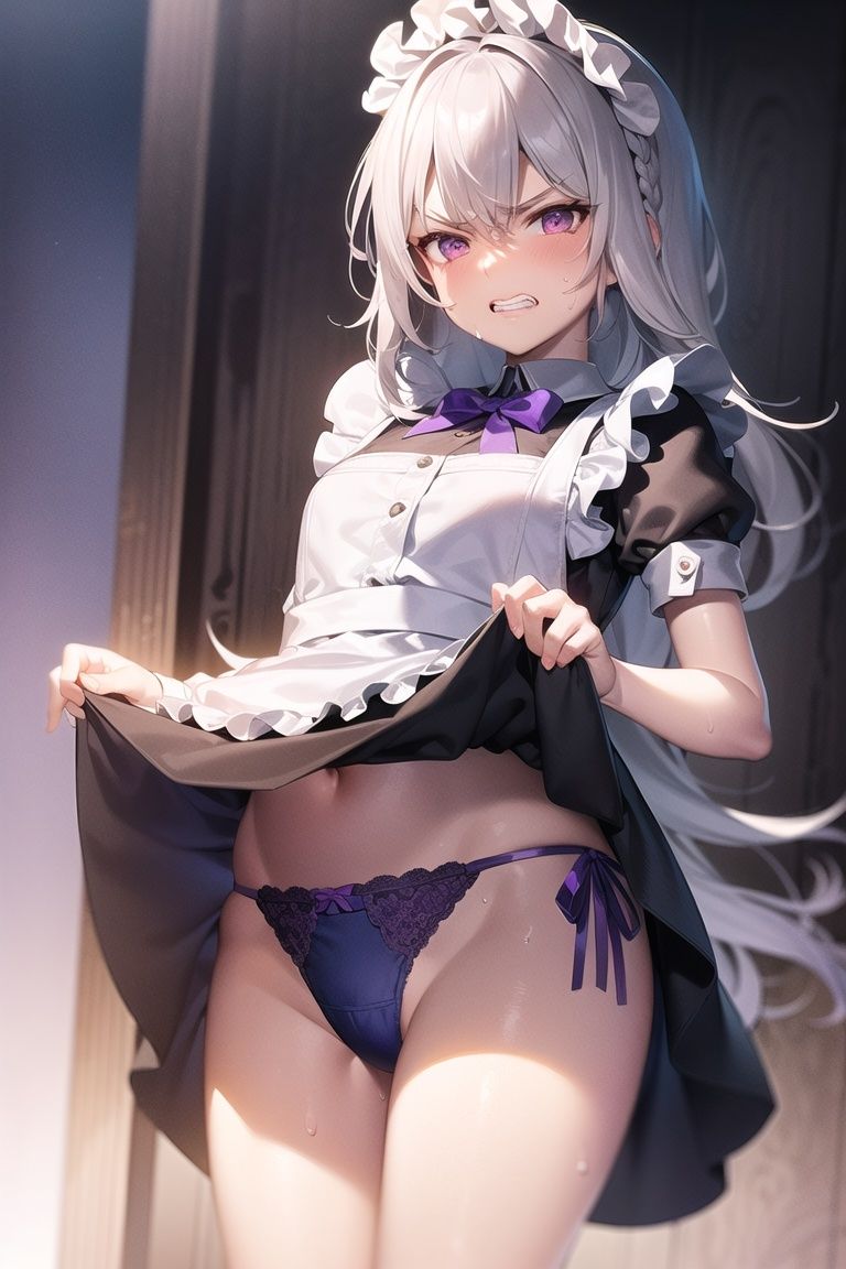 嫌な顔してパンツ見せてくる女の子〜メイド編〜 サンプル10ページ目
