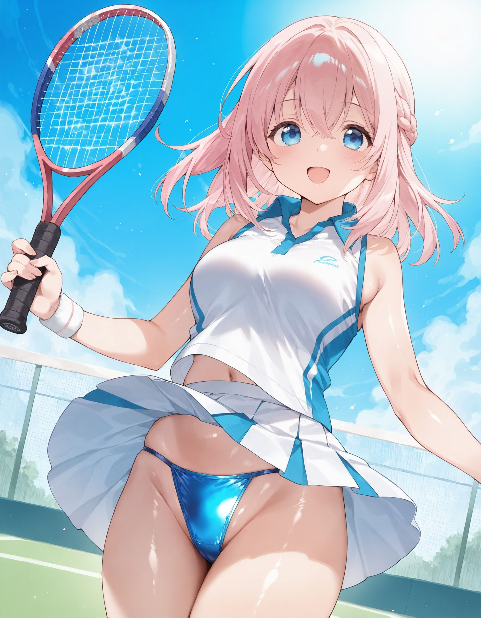 テニスウェアでパンチラ サンプル2ページ目