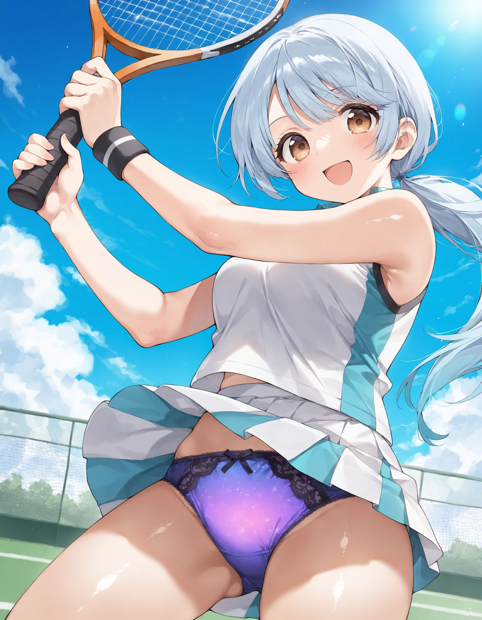 テニスウェアでパンチラ サンプル3ページ目