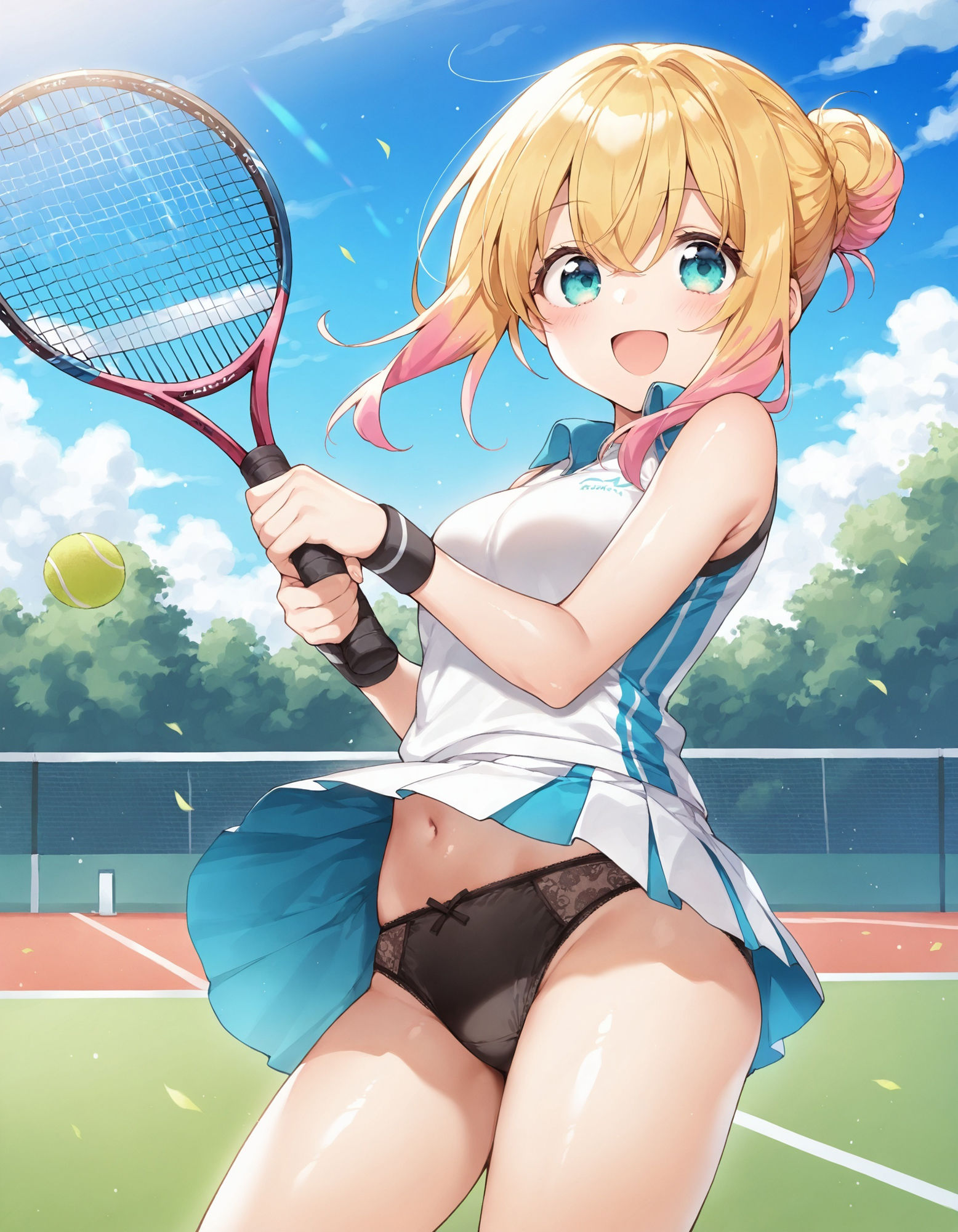 テニスウェアでパンチラ サンプル5ページ目
