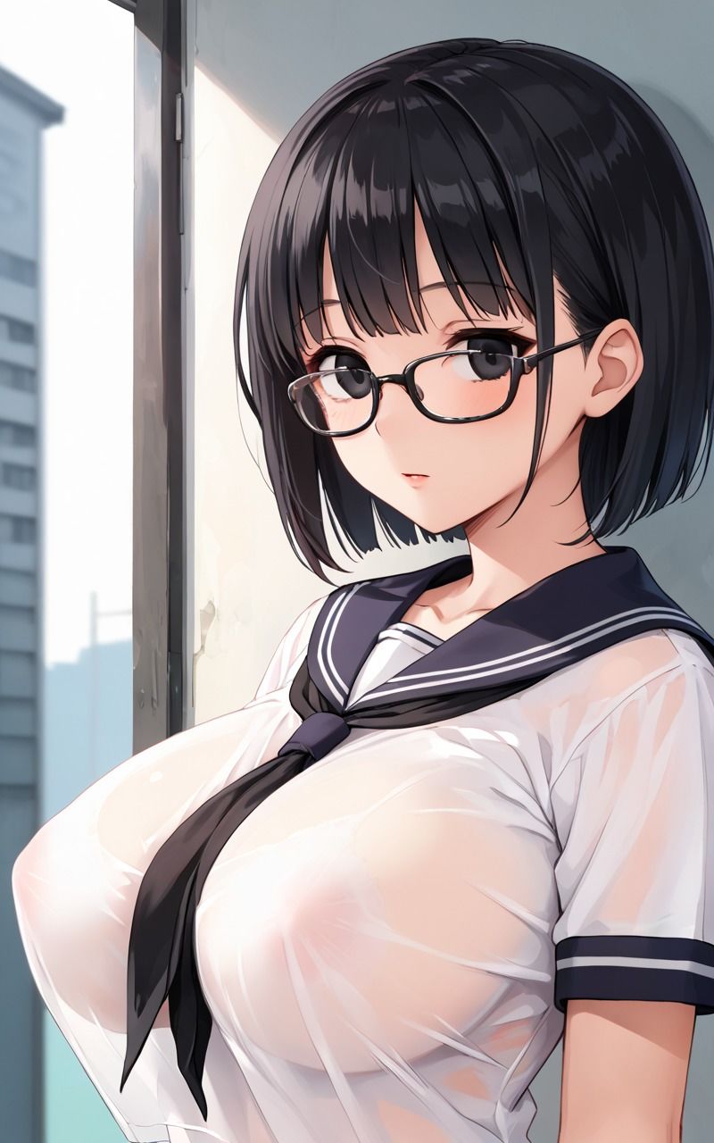 女子校生爆乳メガネ編 サンプル1ページ目