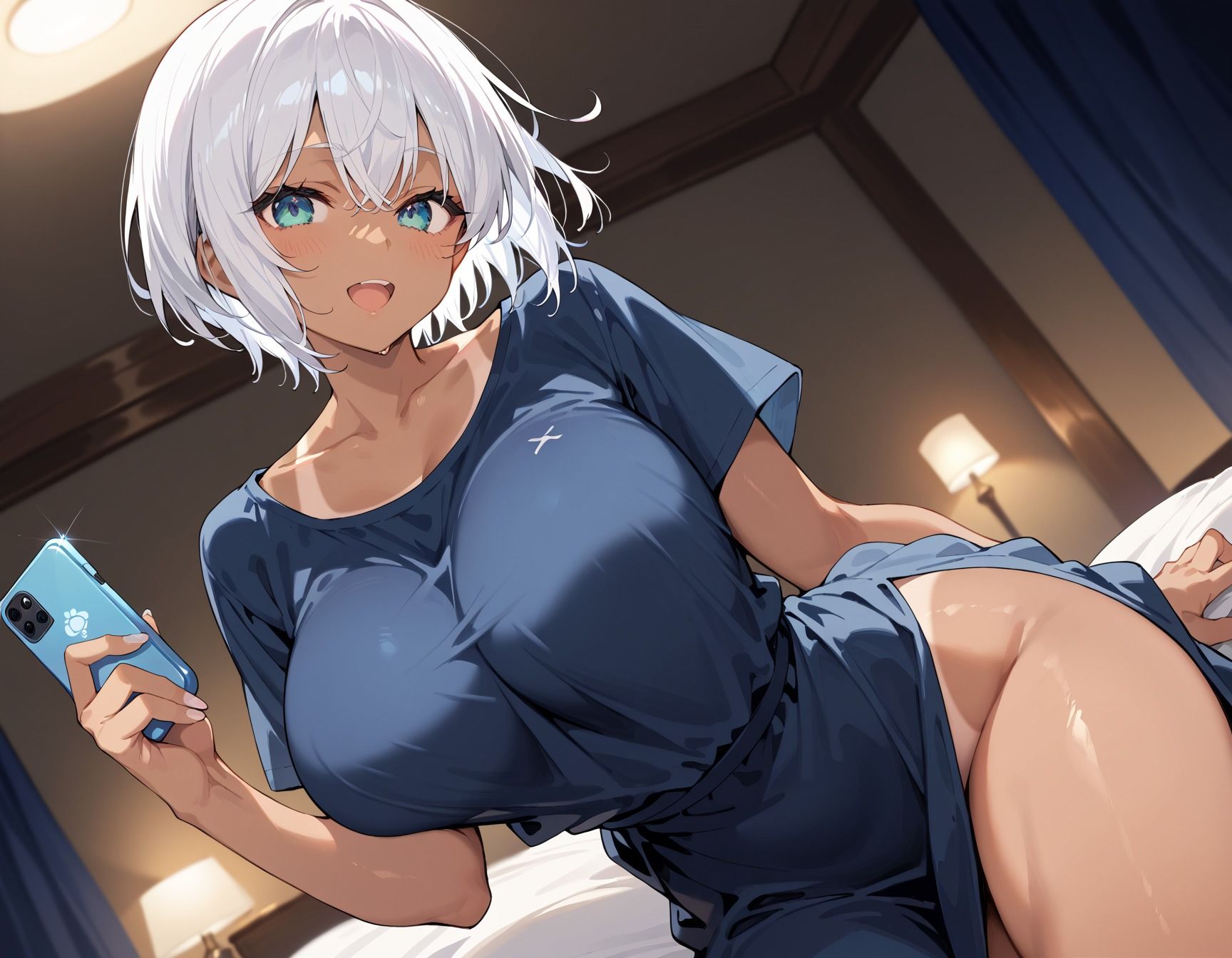 【高画質画像集】銀髪爆乳ギャル系女子校生アイドルのえっちな裏側 サンプル2ページ目