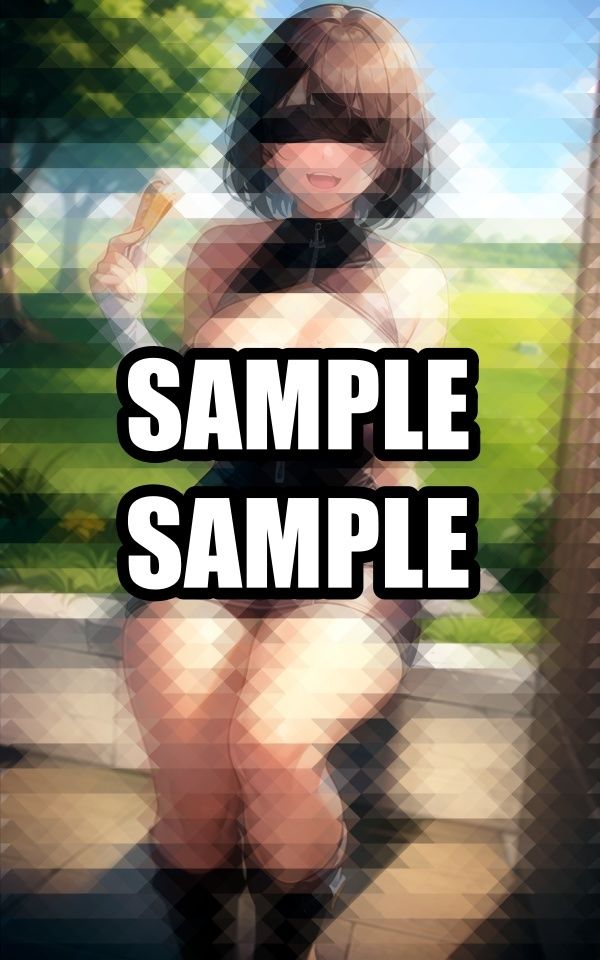 お散歩する目隠し美女イラスト集 サンプル7ページ目