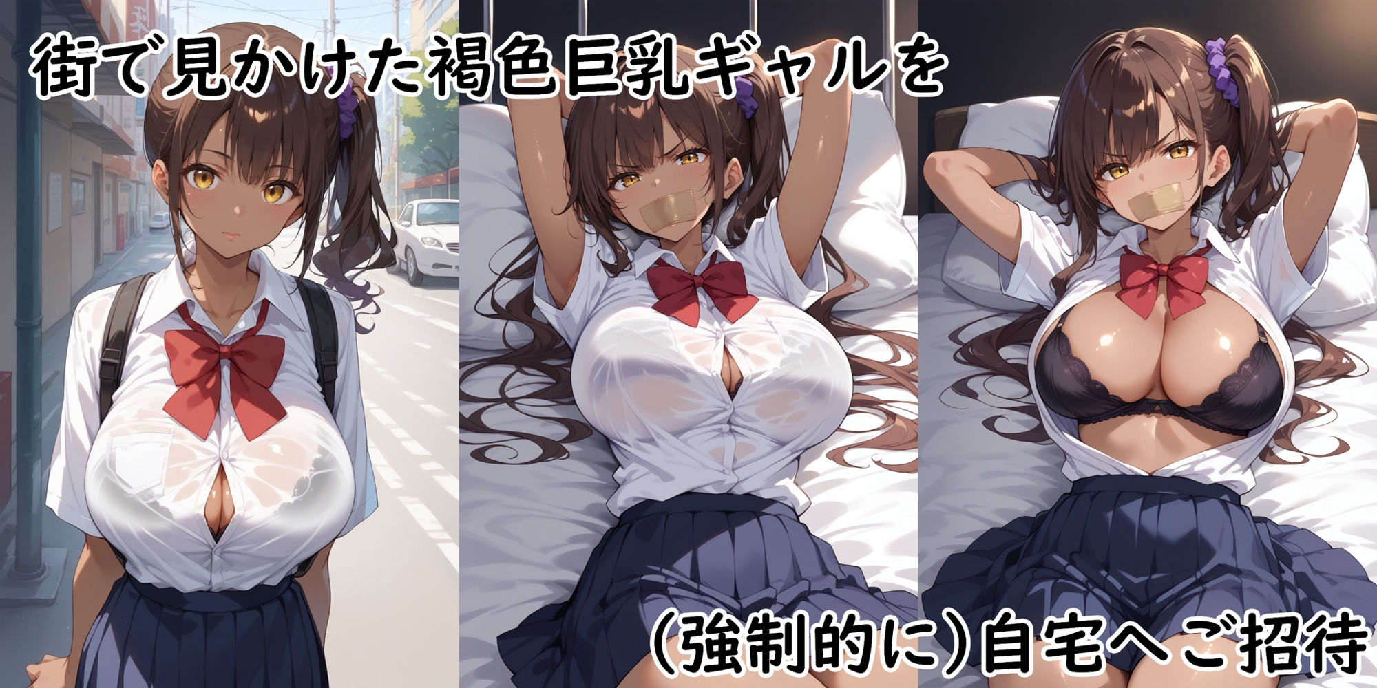 褐色巨乳ギャルを誘拐して・・・ サンプル1ページ目