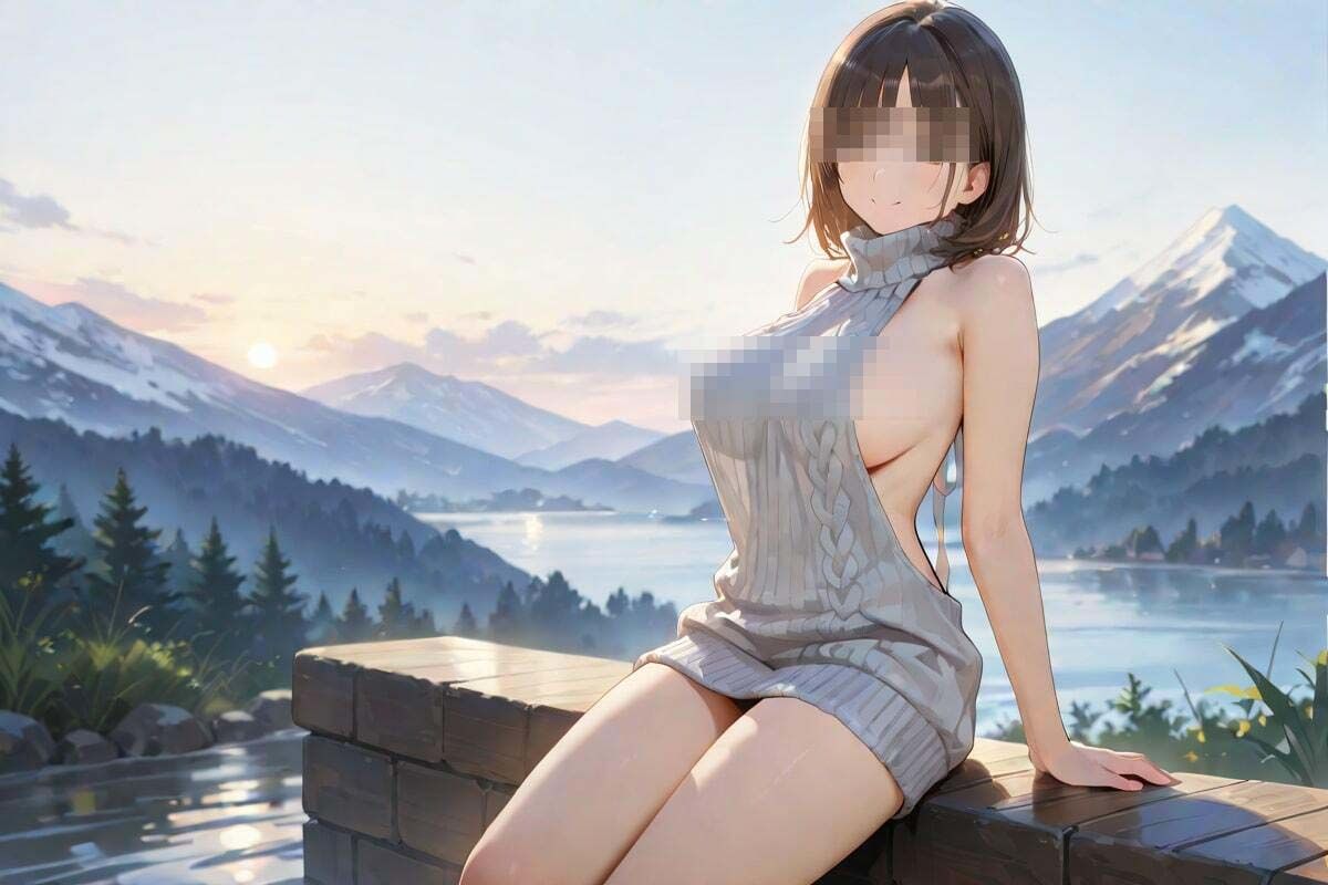 こんなカッコで山登り！  横乳丸出し山ガール サンプル2ページ目