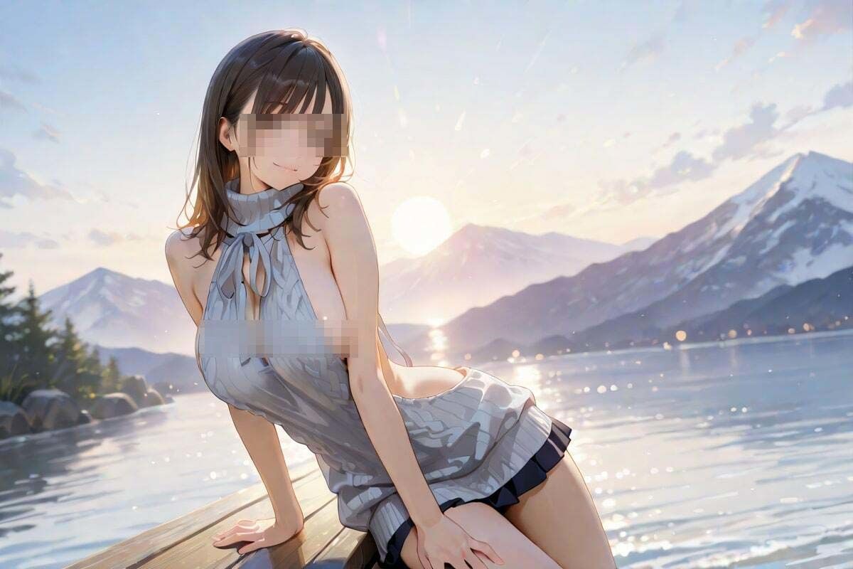 こんなカッコで山登り！  横乳丸出し山ガール サンプル3ページ目