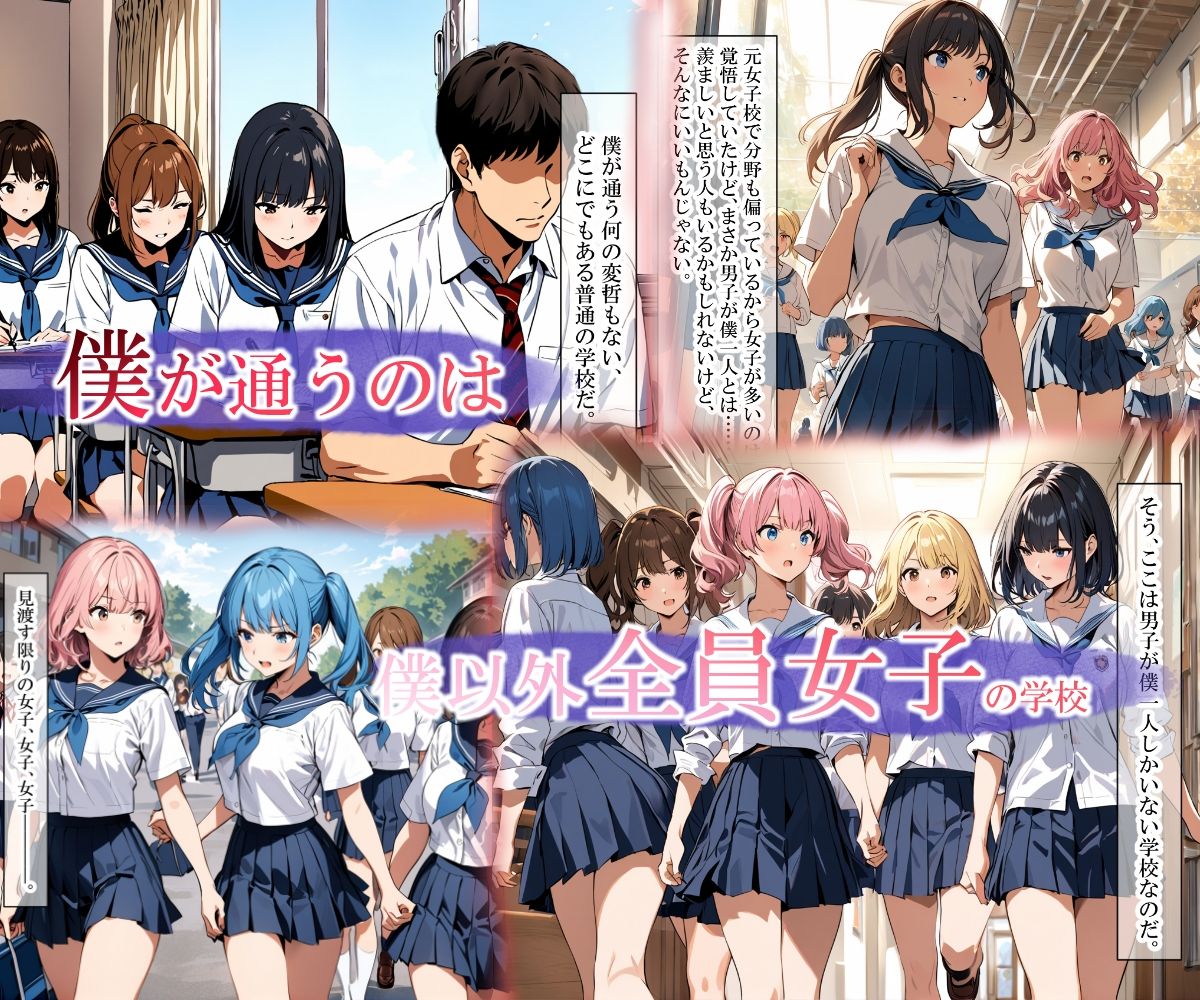 男僕一人の学校にヤリチンがやってきた サンプル2ページ目