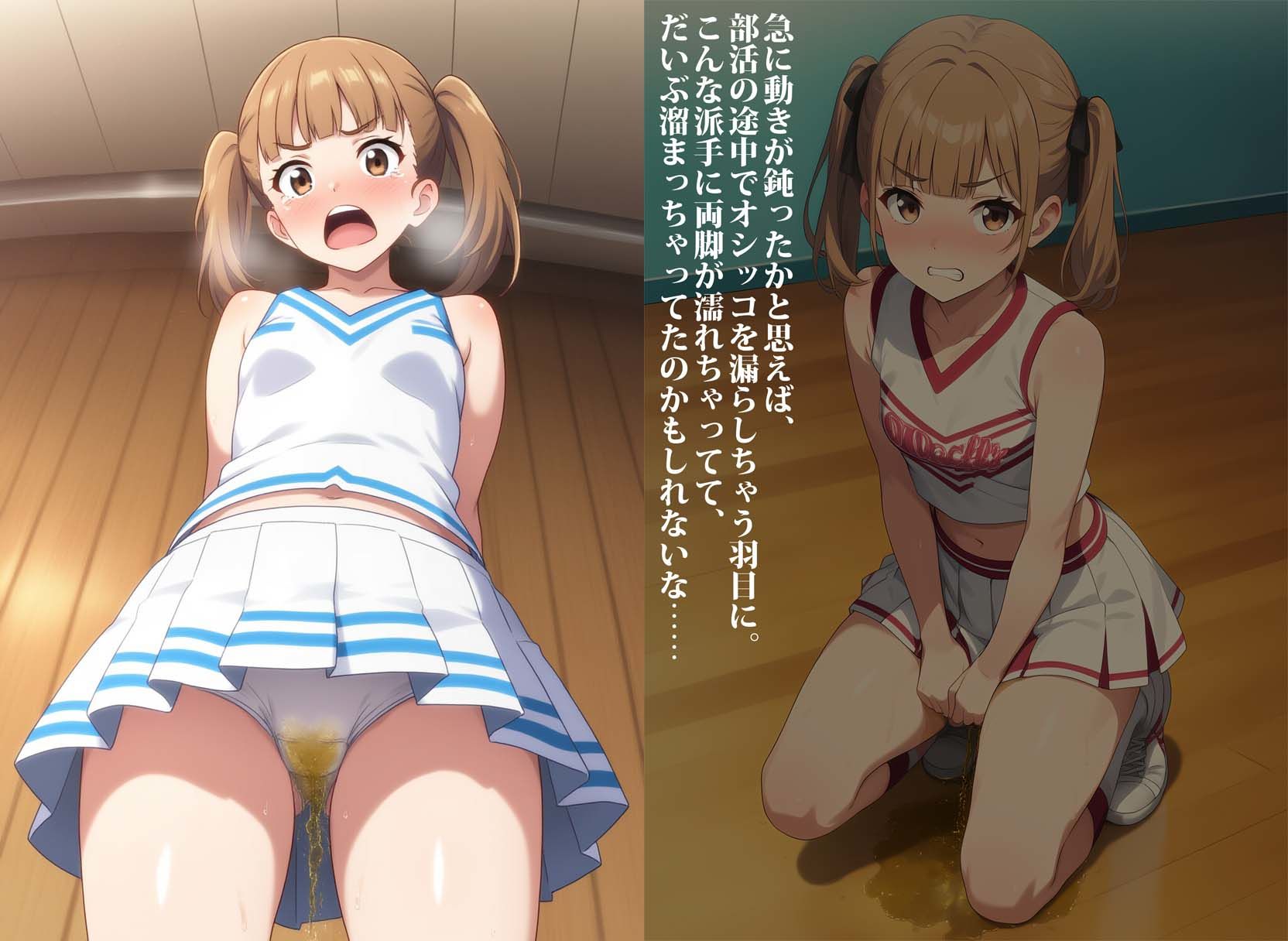 冬に目撃した幼馴染のお漏らし サンプル4ページ目