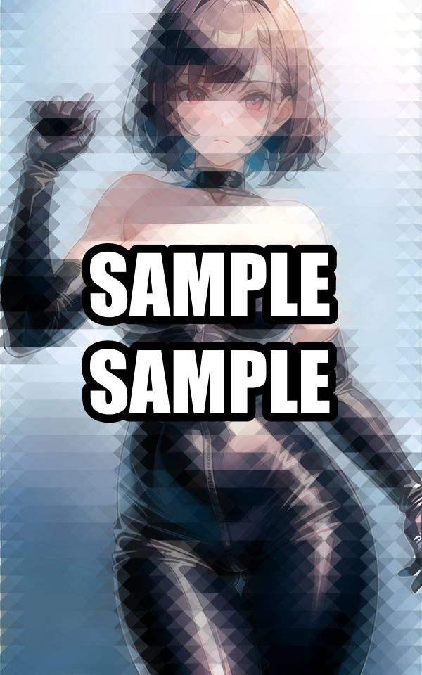 無表情ラバースーツ美女 イラスト集 サンプル5ページ目