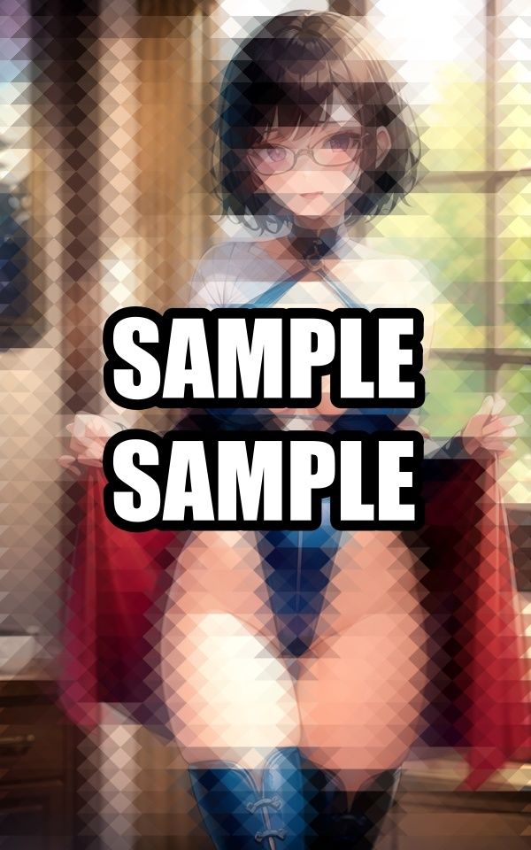 露出が好きなメガネ美女イラスト集 サンプル4ページ目