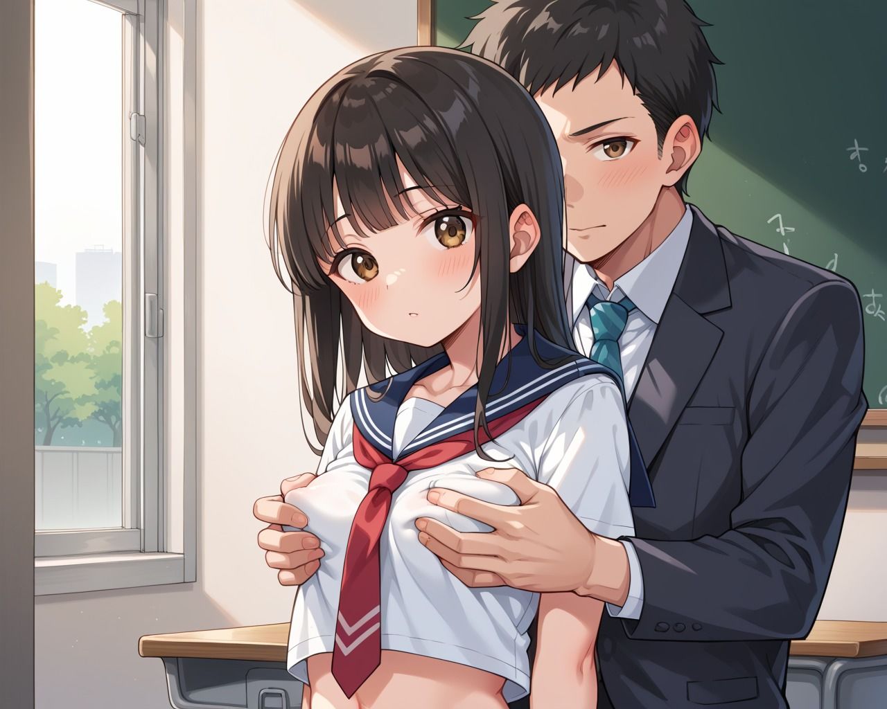 放課後は生徒会長種付け補習講義 〜そのメスは痴女過ぎて学校の肉便器と化していく〜 サンプル1ページ目