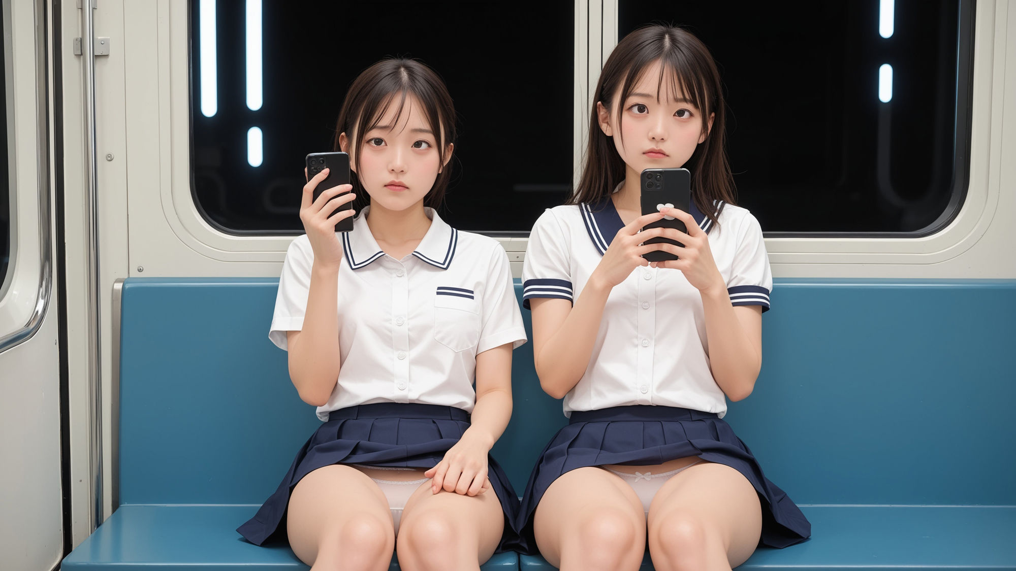 スマホばかり観て「ぼぉ〜と生きている」制服女子  150p サンプル6ページ目