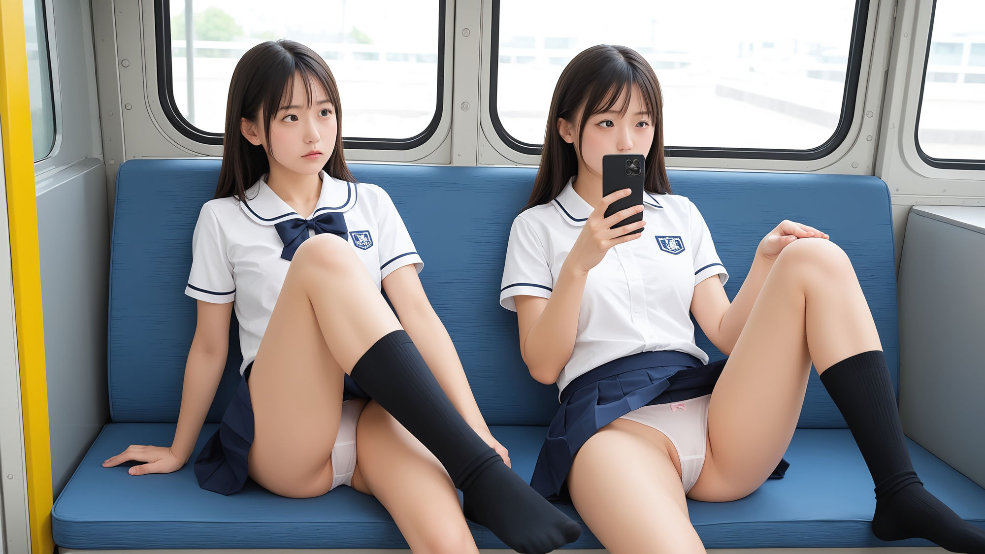 スマホばかり観て「ぼぉ〜と生きている」制服女子  150p サンプル10ページ目