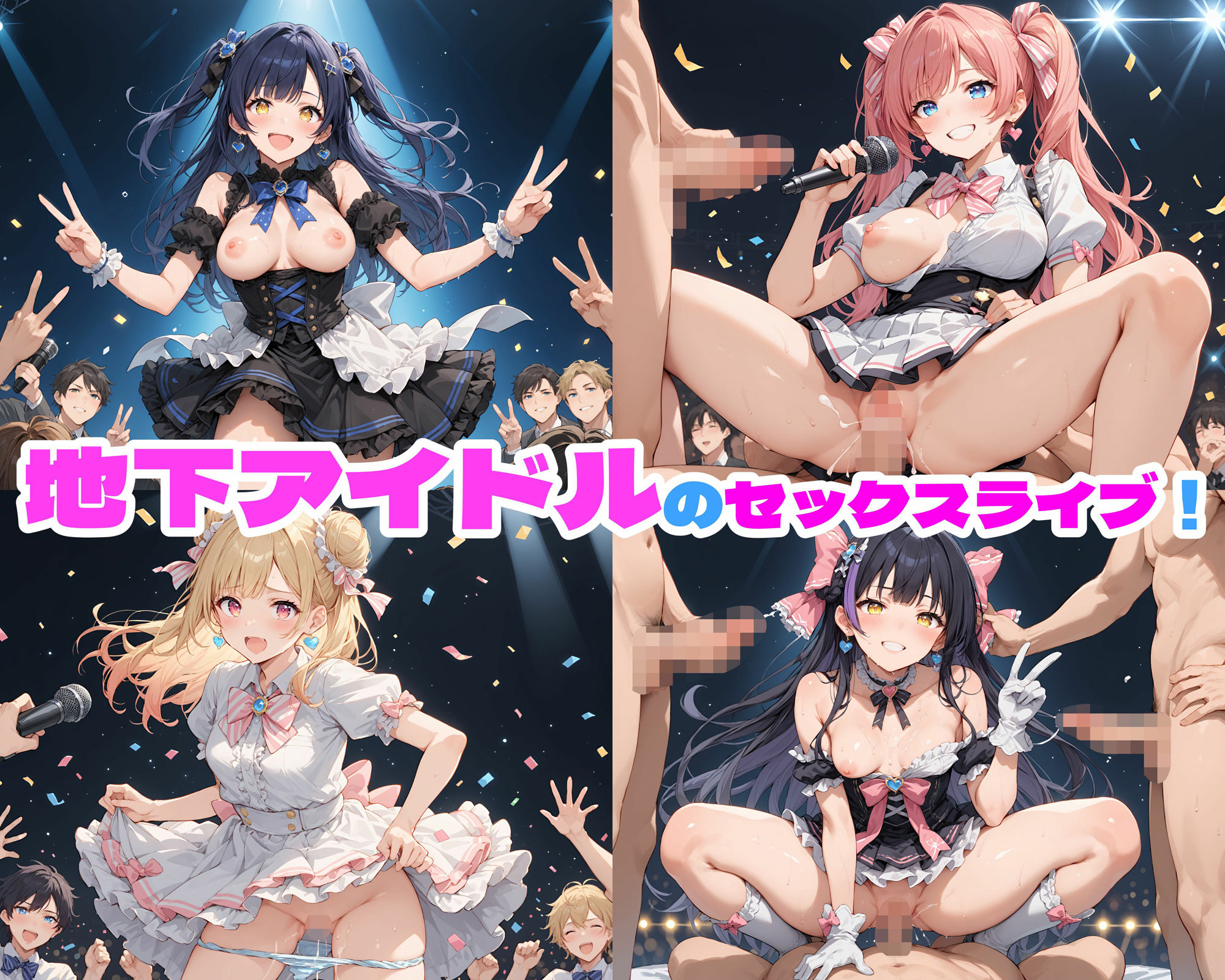 性育学園No.20〜地下アイドル編〜かわいいアイドル達と公開セックスライブでやりまくれ！【CG500枚】 サンプル1ページ目