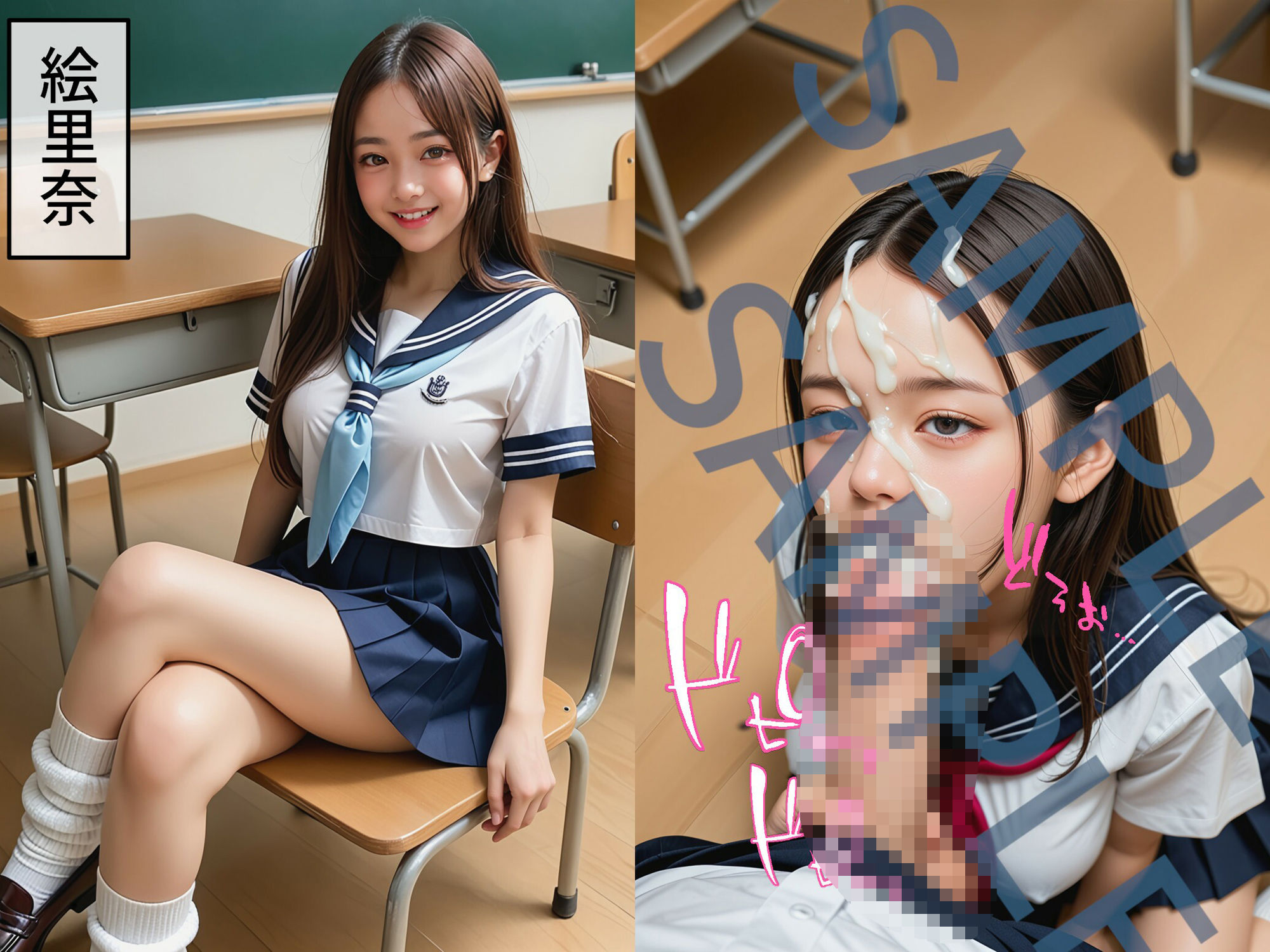 巨乳S級女子校生大量ぶっかけ サンプル3ページ目