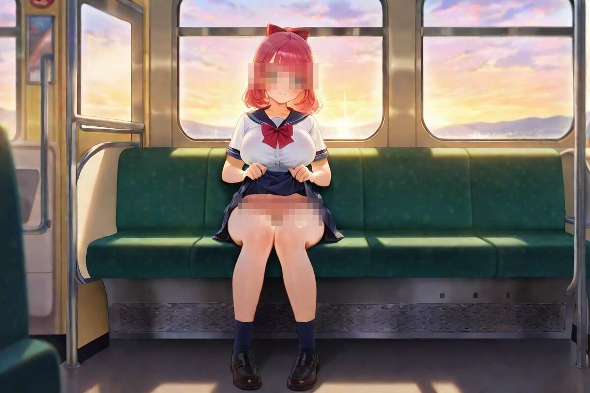 いつものバスでパンチラ美女！ サンプル2ページ目