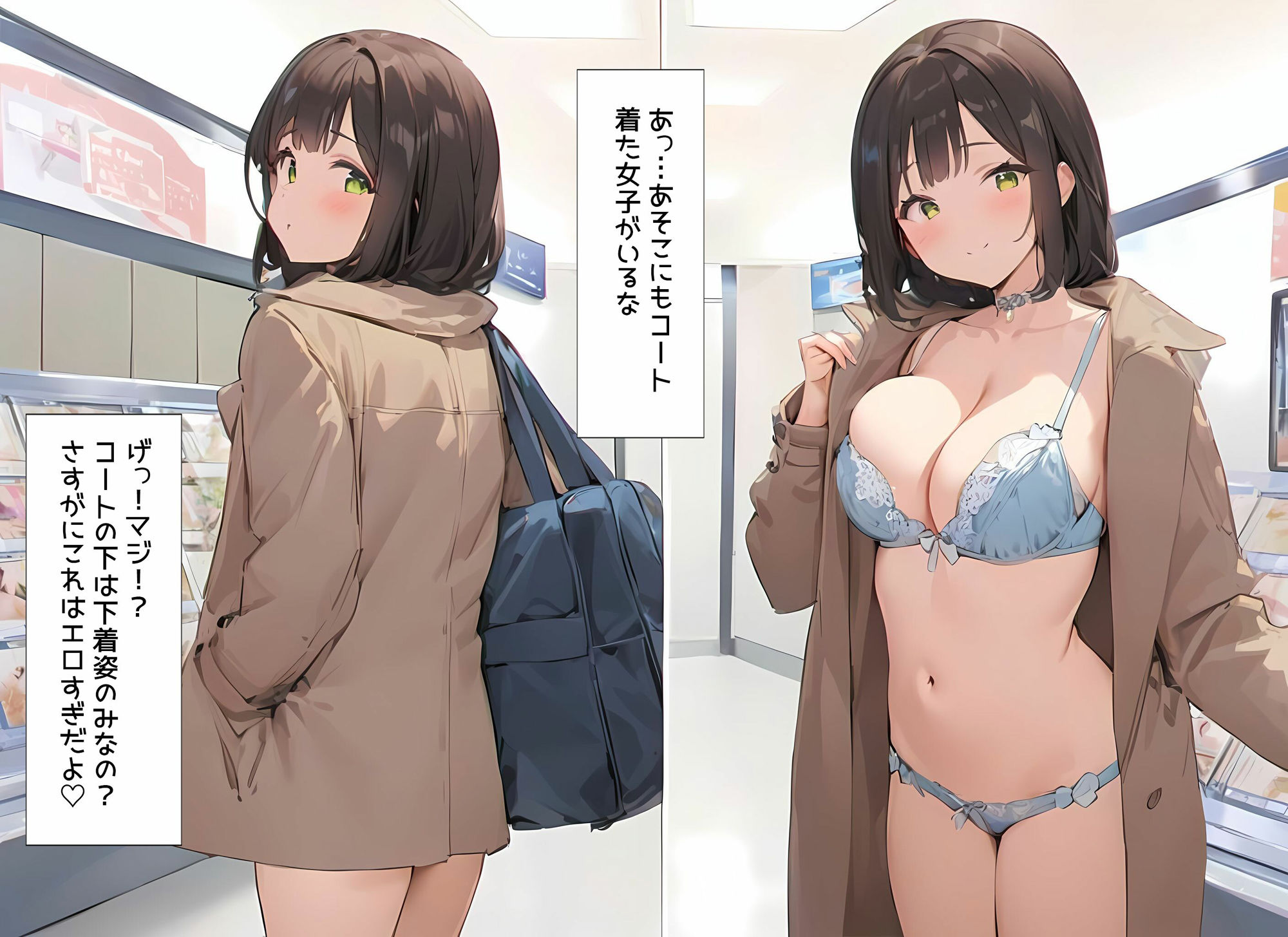 僕はコート女子のおっぱいに興味がある サンプル3ページ目