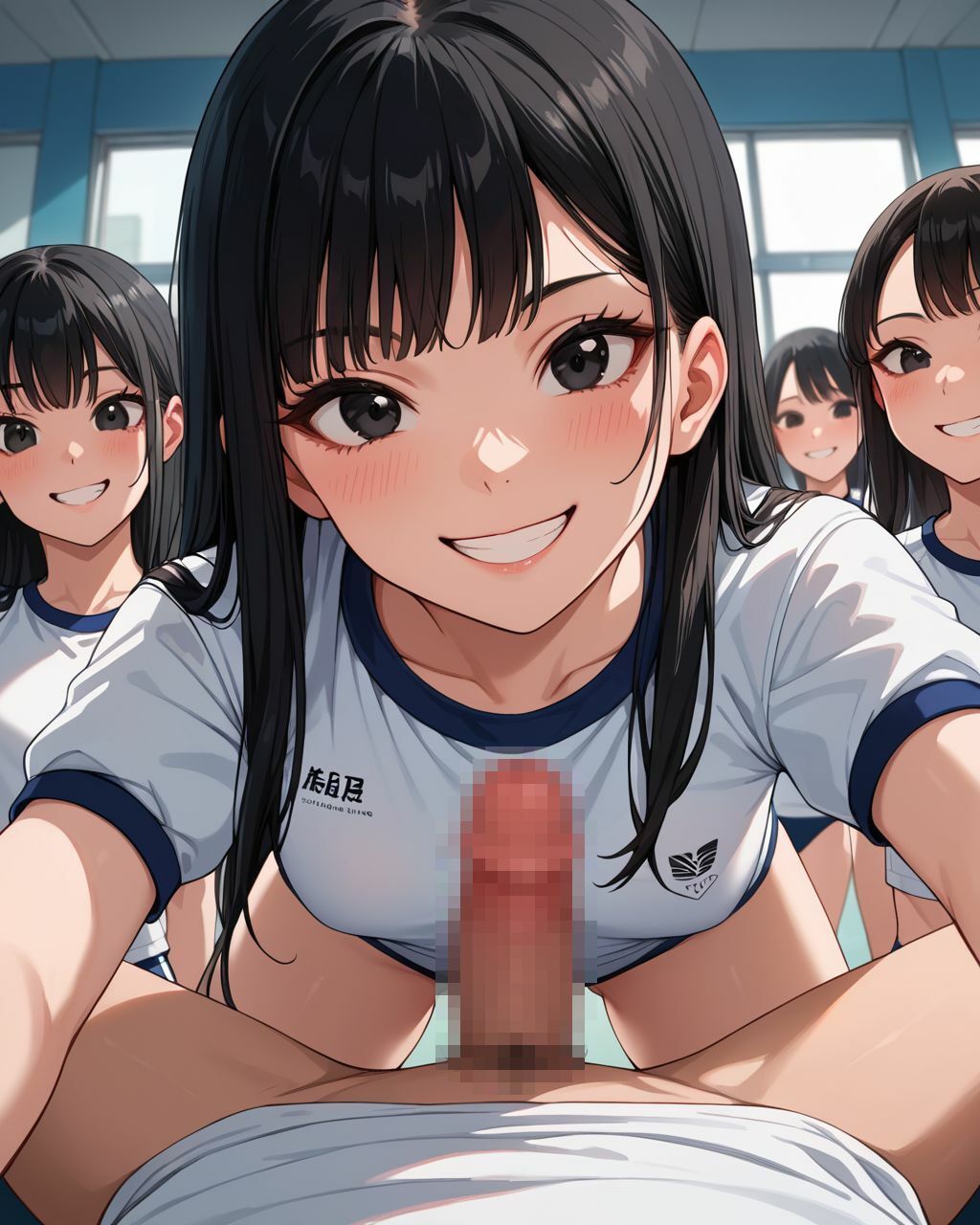 体育館でメスと化すバレー部女子校生 サンプル1ページ目