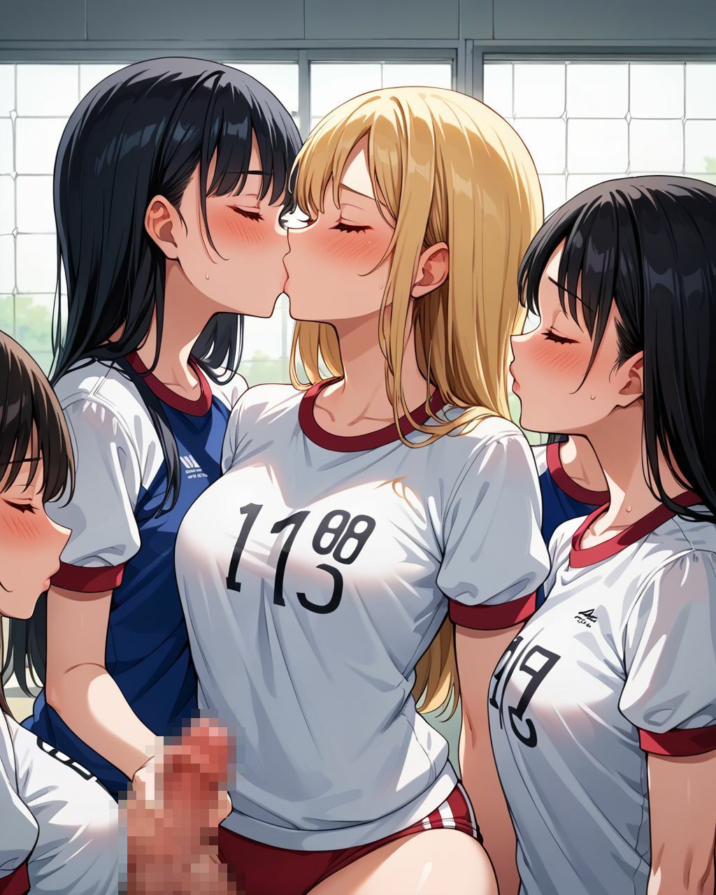 体育館でメスと化すバレー部女子校生 サンプル4ページ目