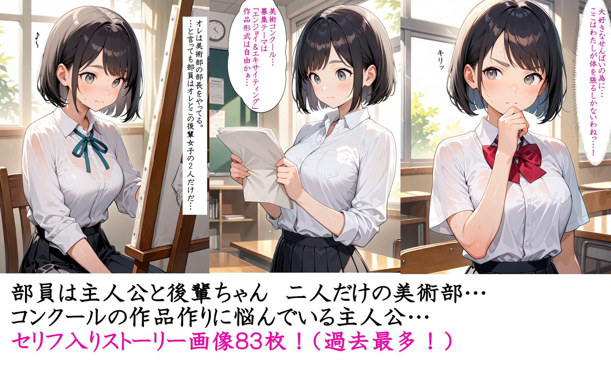 後輩ちゃん、ヌードモデルやるってよ サンプル1ページ目