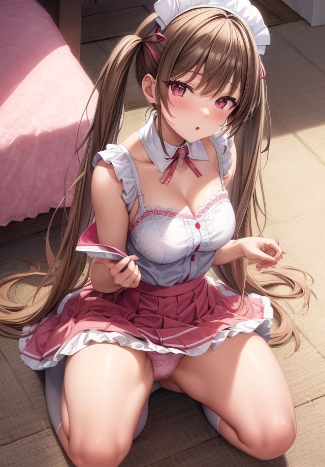 しゃがんだ侍女（メイド）の下着（パンティ） サンプル3ページ目