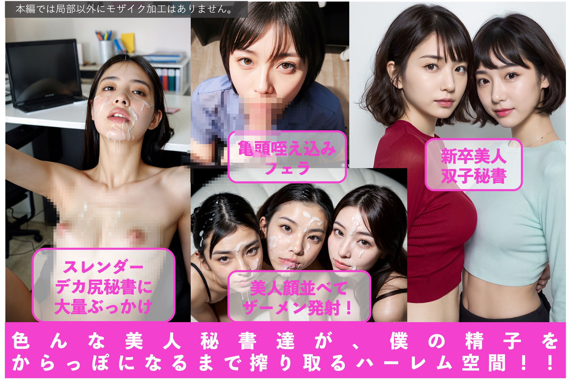 ［ストーリー＋大量画像］爆乳！デカ尻！新卒双子！どスケベアピールでハーレム神奉仕秘書 サンプル8ページ目