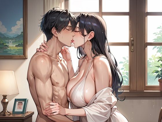 年下クンとの壮絶なベロチューで性欲が爆発した垂れ乳人妻 サンプル2ページ目