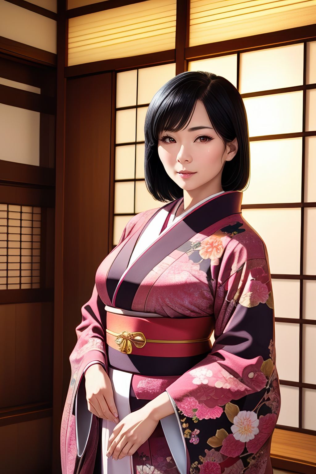 Japanese style 3D illustrations AI beauty photo book サンプル1ページ目