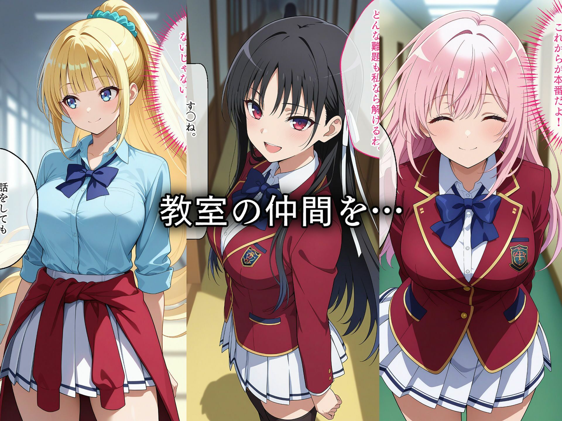寝取られた教室の彼女達〜催〇アプリで種付け完了 サンプル1ページ目