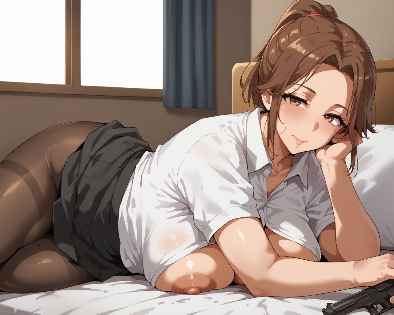 少々変態気味な爆乳人妻上司を出張中に巨根部下に寝取らせてみた サンプル4ページ目