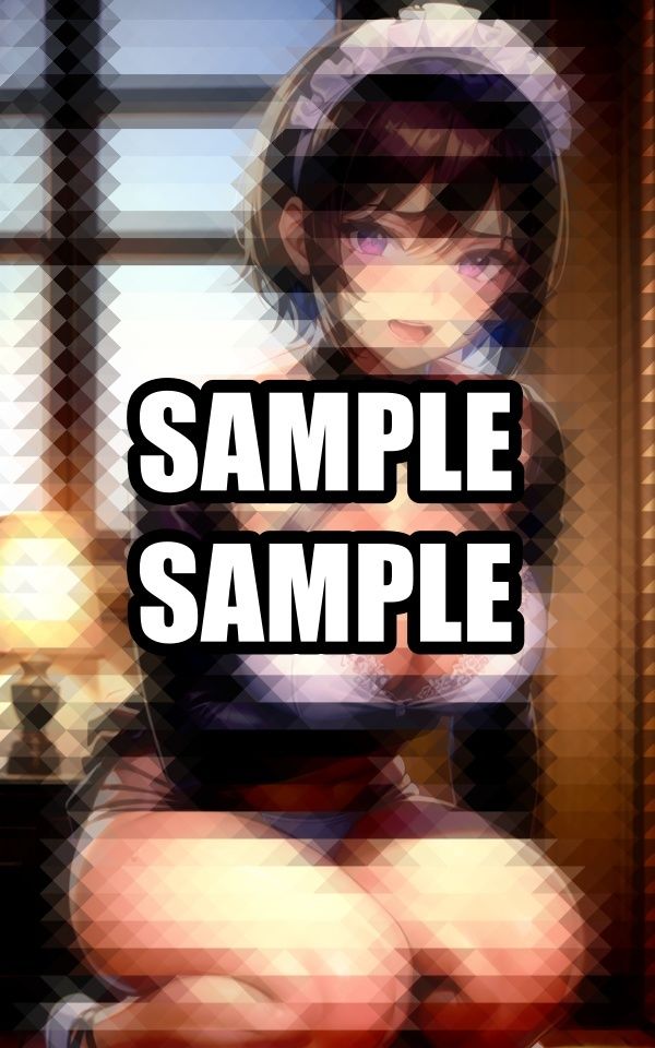 前のめりのメイド水着美女 サンプル1ページ目