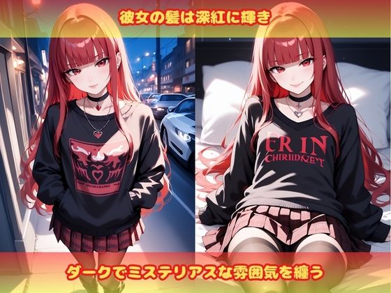 地雷系彼女 no.01 儚い瞳の真紅な少女 サンプル1ページ目