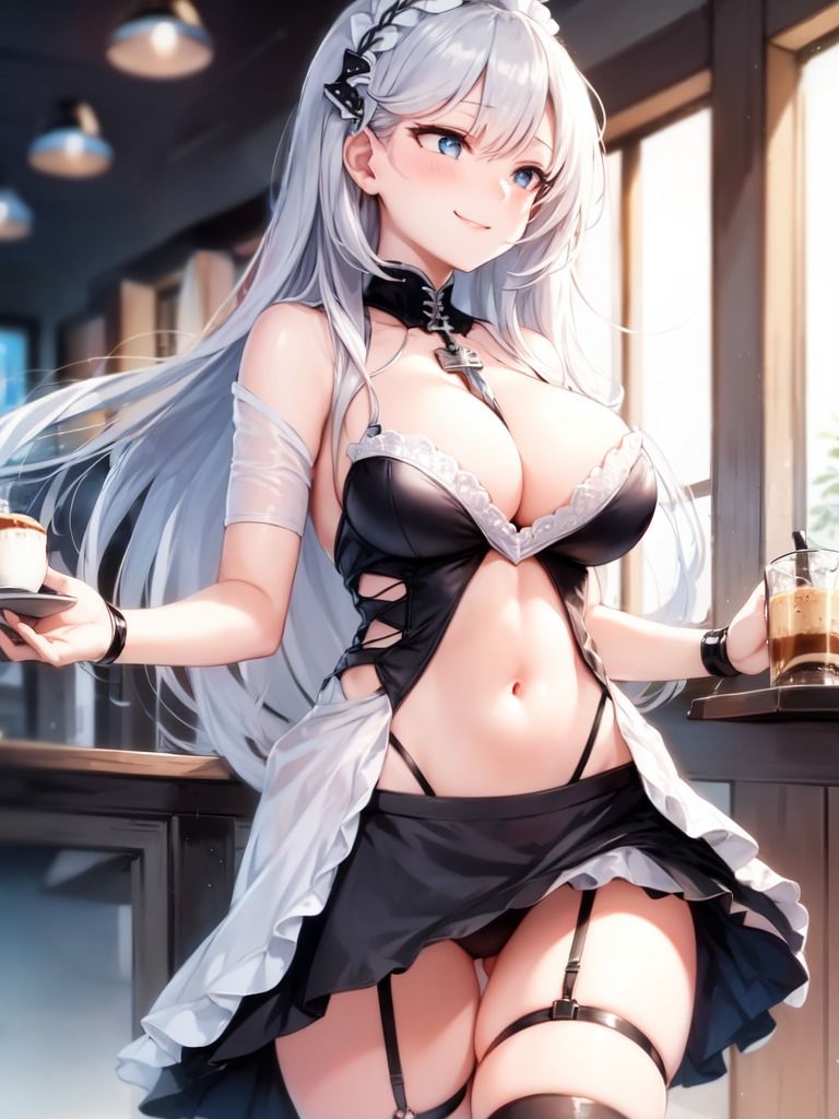 犯●れた銀髪巨乳メイド サンプル1ページ目